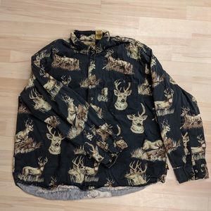 Deer print button up